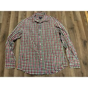 Gap Shirt, Men's Size Medium, Red Green Blue, Check, Button Up, Classic Fit